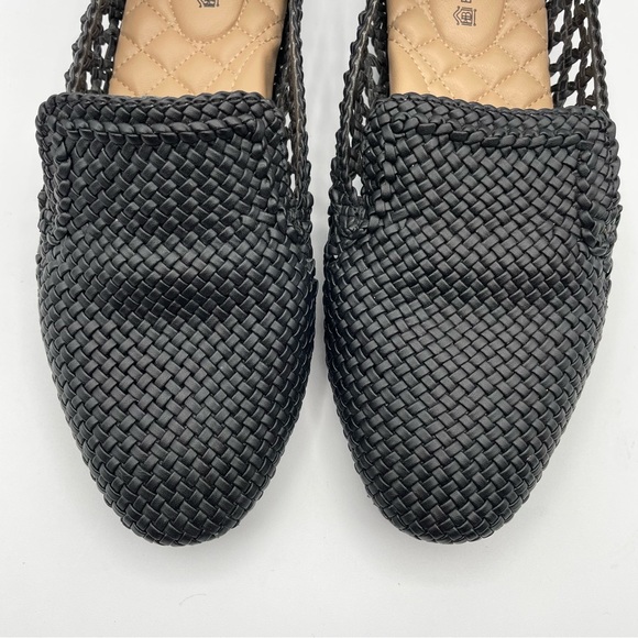 Birdies The Woven Starling Flat Loafer Black Faux Leather Smoking Slipper 7.5 - Picture 9 of 16